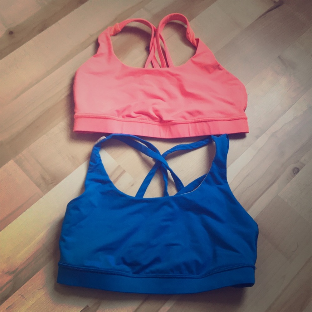 Two Lululemon Sports Bras Size 10